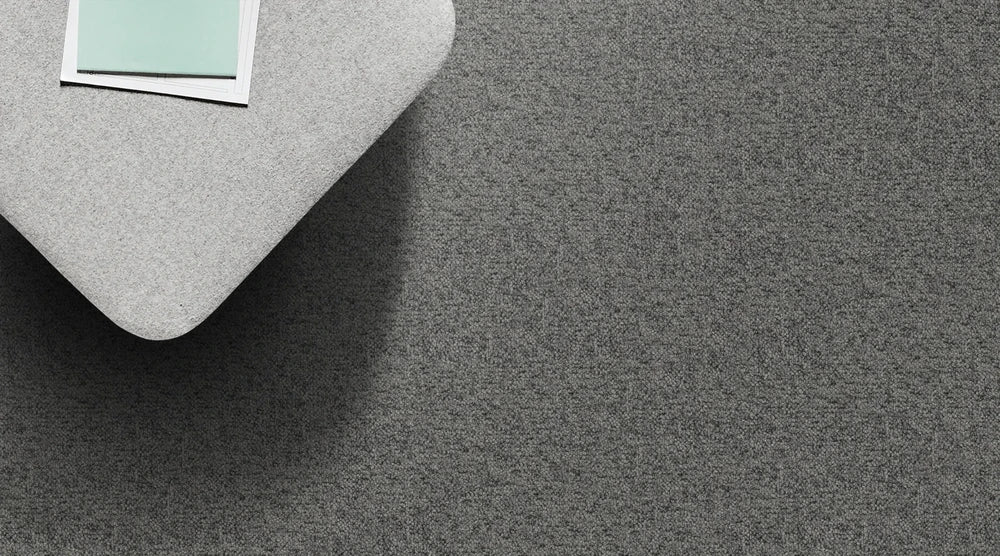 Woodland textured loop carpet, a deep architectural charcoal-grey with anchoring depth and pebbled rustic surface, from the Kawana Flooring Redbook Rustic Nature collection