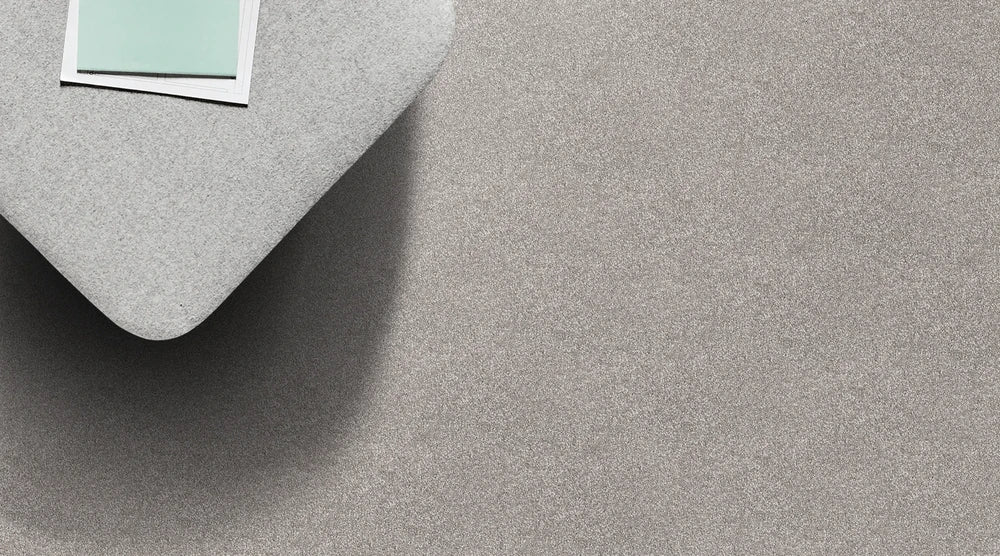 Light Ash cut pile twist carpet, a pale cool grey with refined silvered character and gently luxurious feel, from the Kawana Flooring Redbook Barossa collection