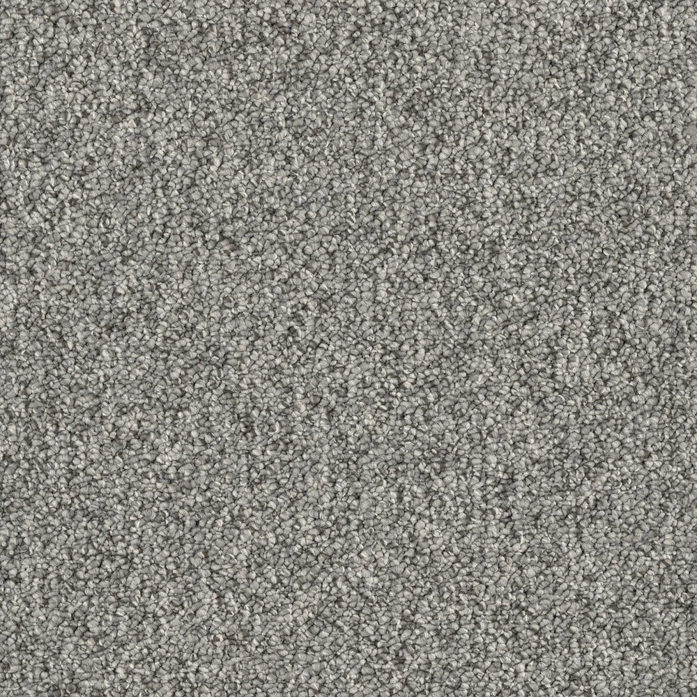 Atticus textured tufted loop carpet, a deep architectural cool-grey with strong tonal weight and heathered wool-look character, from the Kawana Flooring EC Carpets Bouclé collection