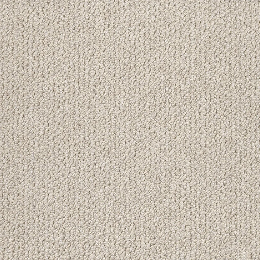 Ovie textured tufted loop carpet, a soft warm pale neutral with refined heathered character and wool-like surface depth, from the Kawana Flooring EC Carpets Bouclé collection