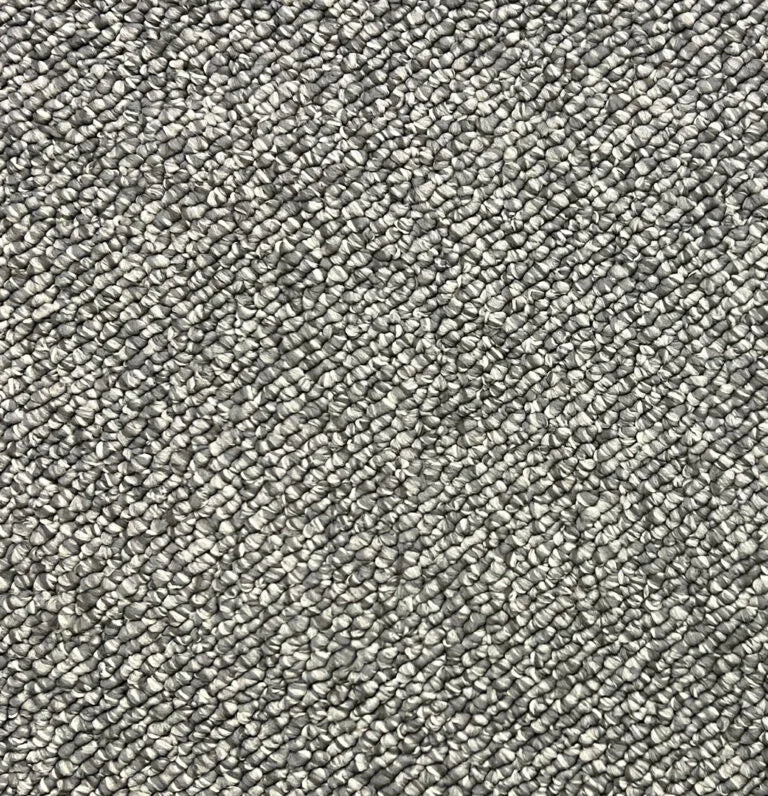 Chill chunky heather loop carpet, a cool pale silvered grey with refined atmospheric character and richly textured loop construction, from the Kawana Flooring Providence Breezeway collection