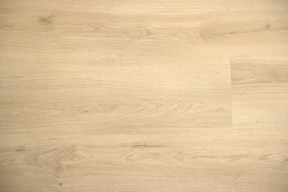 Sunshine Beach Oak luxury vinyl plank, a creamy, sun-bleached oak with light grain, from the Kawana Flooring Coastal Collection