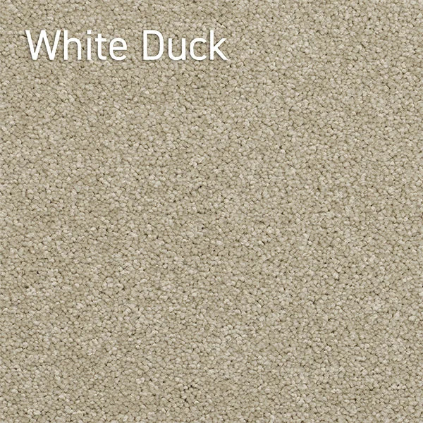 Crossley Twist White Duck solution dyed nylon carpet