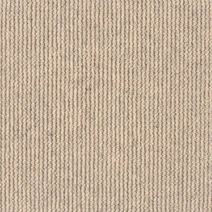 Meadow textured tufted loop carpet, a soft warm pale beige with gentle natural undertones and heathered wool character, from the Kawana Flooring EC Carpets Dawson Falls collection