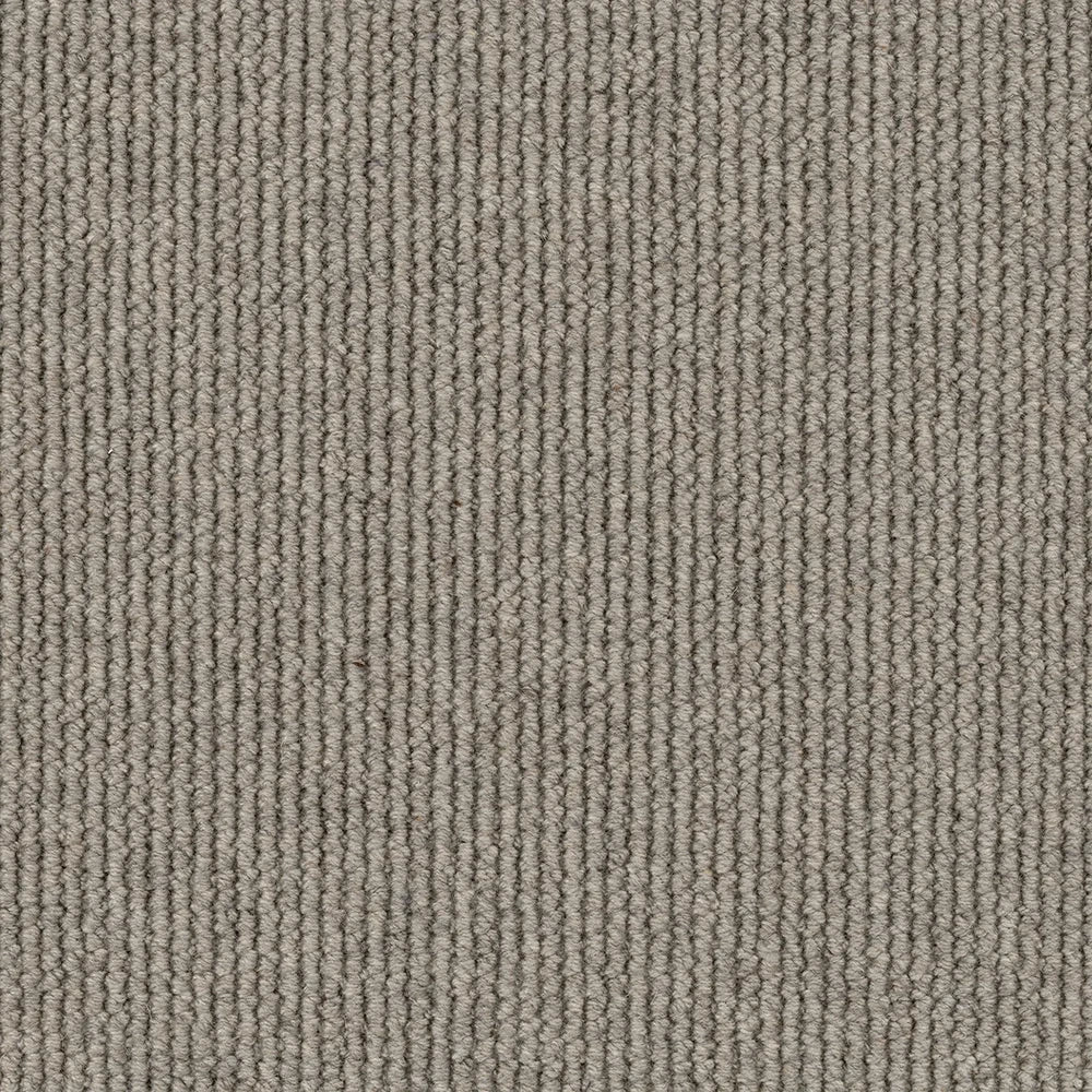 Mist textured tufted loop carpet, a soft pale cool-grey with quietly atmospheric character and heathered wool surface, from the Kawana Flooring EC Carpets Dawson Falls collection