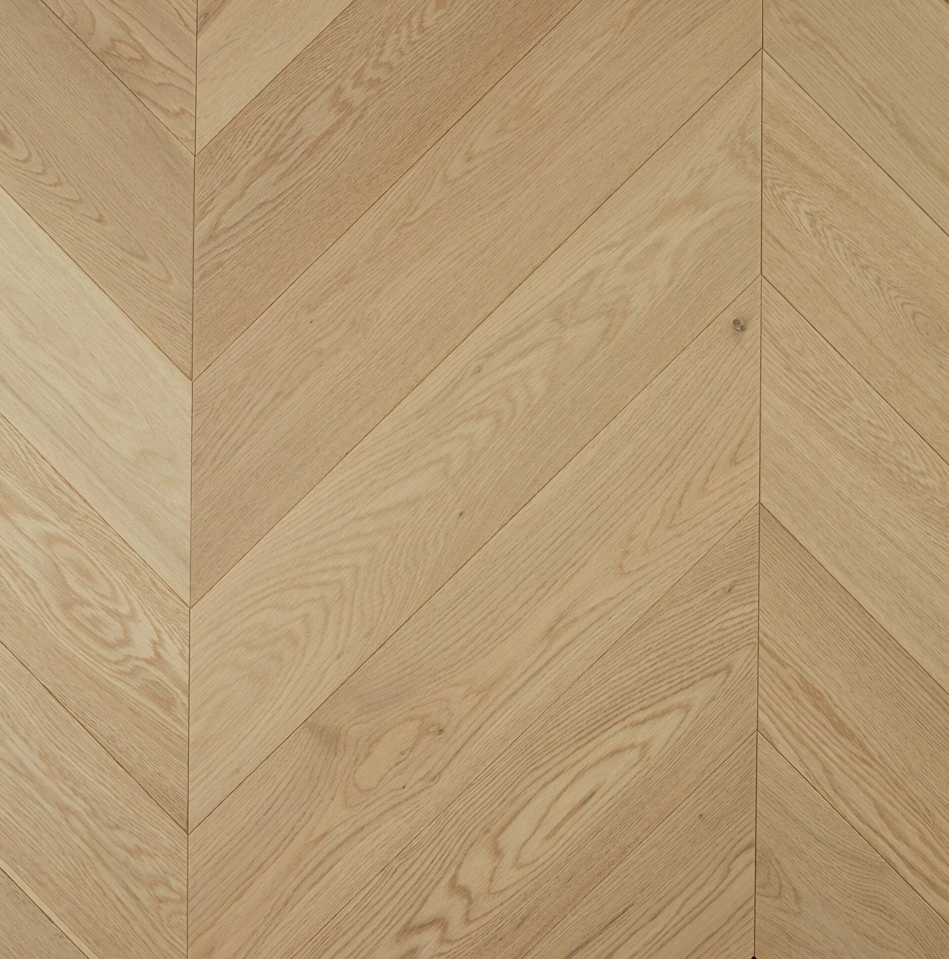 Parana De Marque Oak Chevron parquetry, pre-finished European Oak with warm natural sand tone, from the Kawana Flooring De Marque parquetry collection