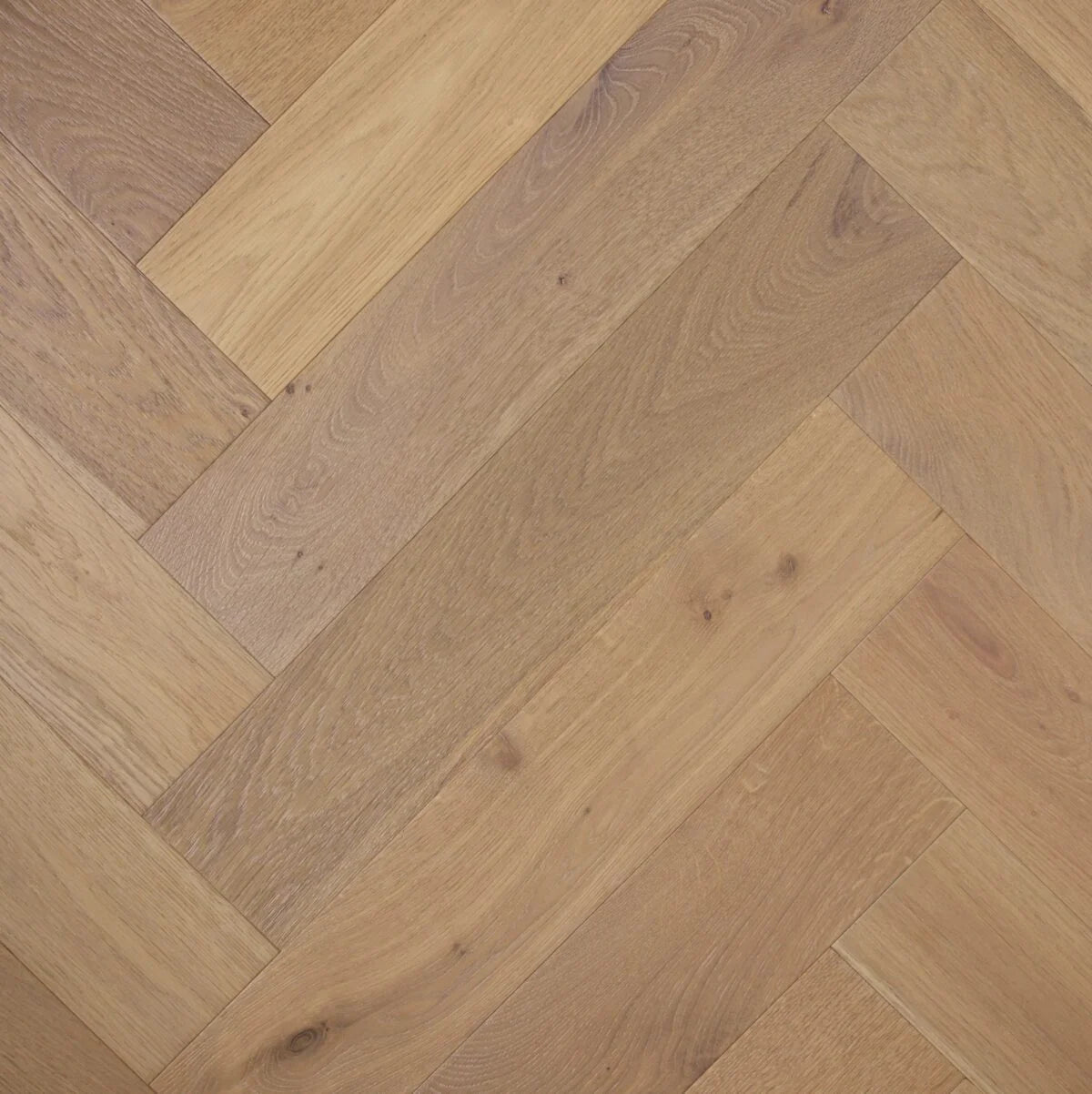 Colonial Grey De Marque Oak Herringbone parquetry, pre-finished European Oak with warm mid-grey wash, from the Kawana Flooring De Marque parquetry collection