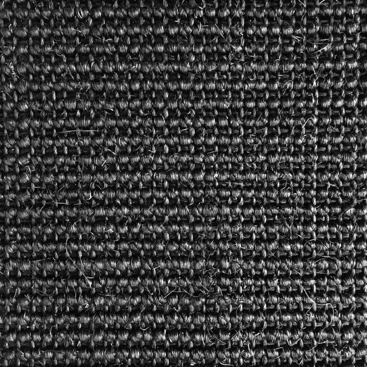 Raven sisal, a rich black natural fibre with tight refined ribbed weave, from the Kawana Flooring Floorspace Sisal collection