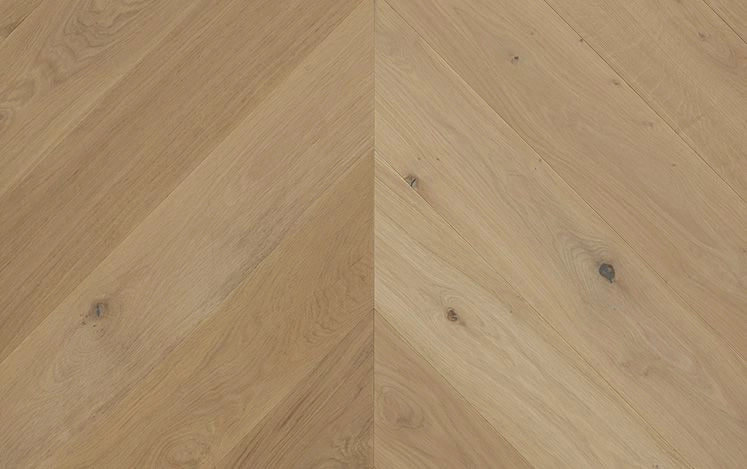 Chevron Collection Raw Oak timber flooring