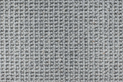 Grayscale wool textured loop carpet, a sophisticated mid-grey with quietly composed tonal weight and visible textural surface, from the Kawana Flooring Victoria Carpets Hatfield collection
