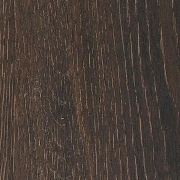 Burnt Husk luxury vinyl plank, a deep walnut-brown with dramatic grain figure and rich smoked character, from the Kawana Flooring Heartridge Smoked Oak collection
