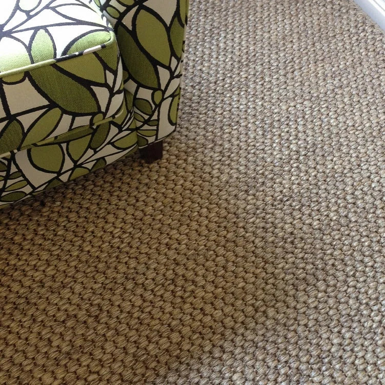 Floorspace Heavy Rustic River Rock Sisal as wall-to-wall installation in a residential setting
