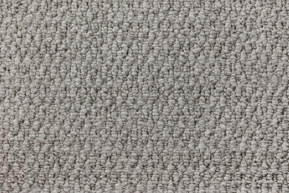 Amphitheatre textured loop carpet, a balanced cool mid-grey with sophisticated tonal depth and crisp sculpted definition, from the Kawana Flooring Victoria Carpets Lucca collection