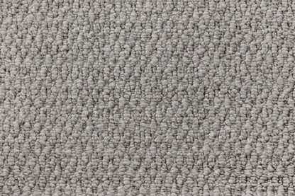 Amphitheatre textured loop carpet, a balanced cool mid-grey with sophisticated tonal depth and crisp sculpted definition, from the Kawana Flooring Victoria Carpets Lucca collection