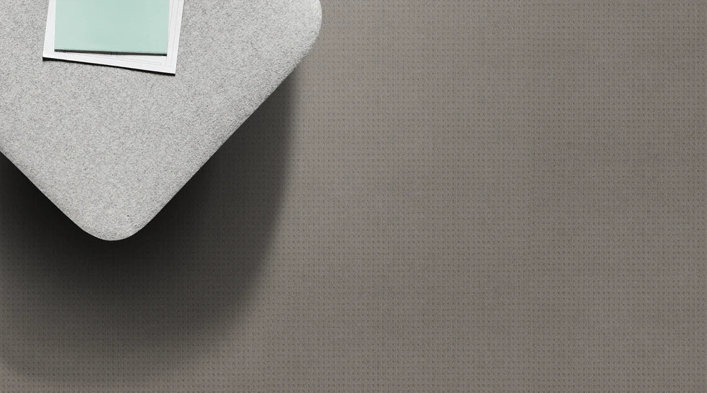 Wild Oats multi level loop carpet, a balanced warm grey-beige with rich heathered character and architectural linear definition, from the Kawana Flooring Redbook Mikado collection