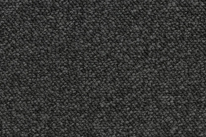 Coal level loop carpet, a deep architectural near-black with dramatic anchoring depth, from the Kawana Flooring Beaulieu Pizazz collection