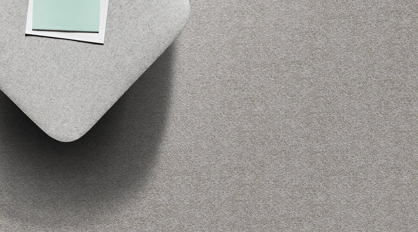 Queens Twist Silver wool carpet