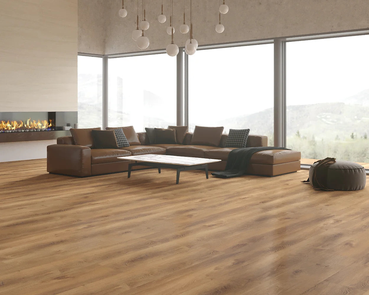 Reaction Natural Oak vinyl plank flooring