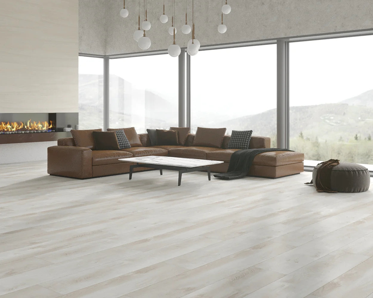 Reaction White Rustic Oak vinyl plank flooring
