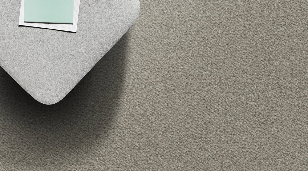 Meadow textured loop carpet, a balanced pale grey-green with soft botanical hints and rustic chunky character, from the Kawana Flooring Redbook Rustic Nature collection