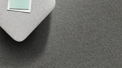 Woodland textured loop carpet, a deep architectural charcoal-grey with anchoring depth and pebbled rustic surface, from the Kawana Flooring Redbook Rustic Nature collection