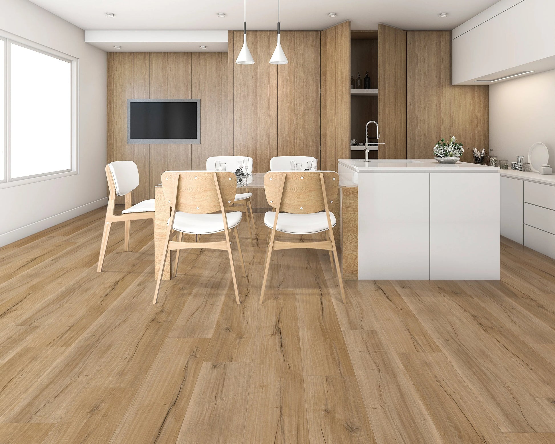 Tranquility Classic Teak vinyl plank flooring