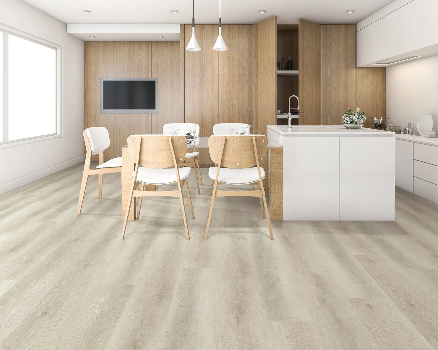 Tranquility Pewter Oak vinyl plank flooring