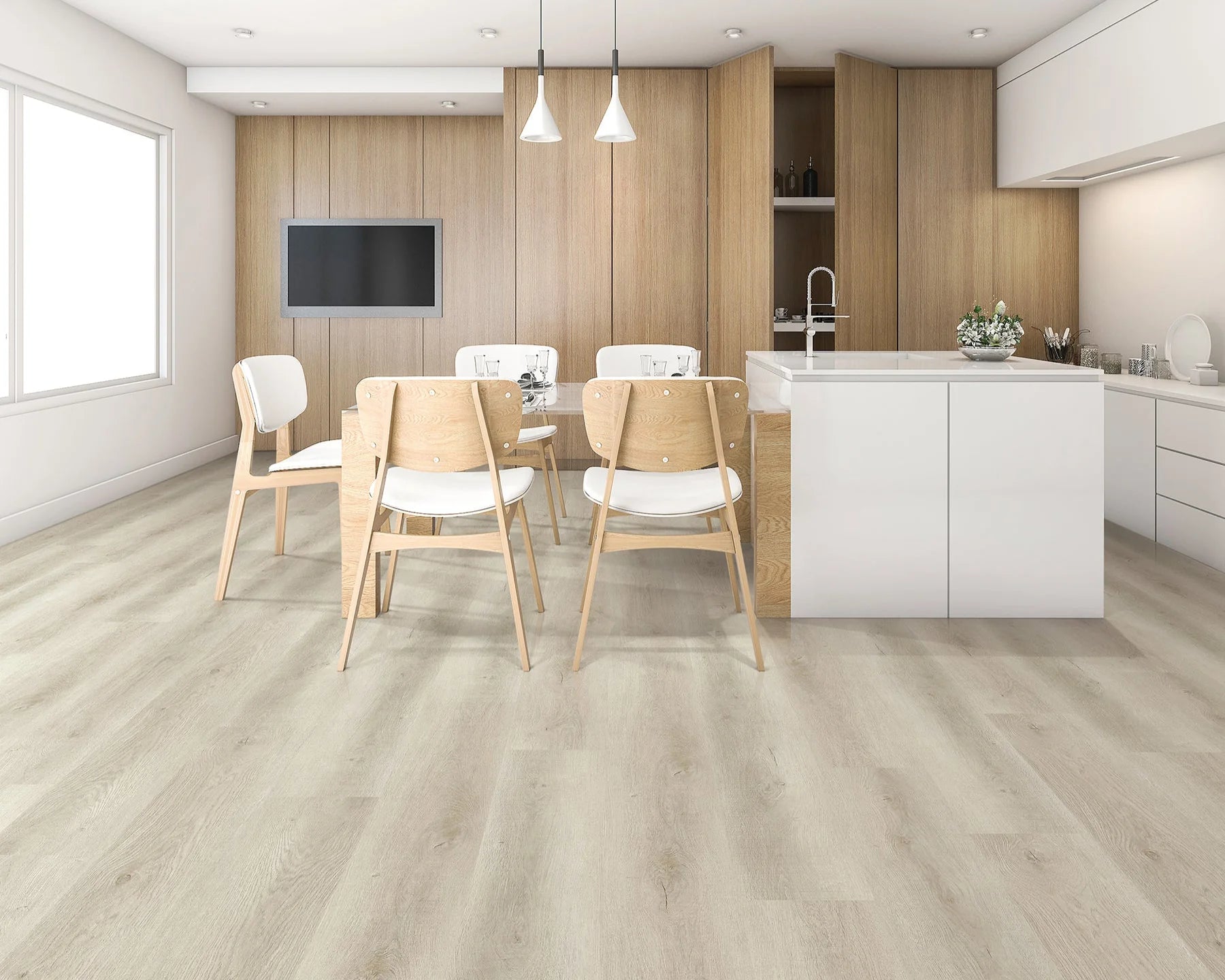 Tranquility Pewter Oak vinyl plank flooring