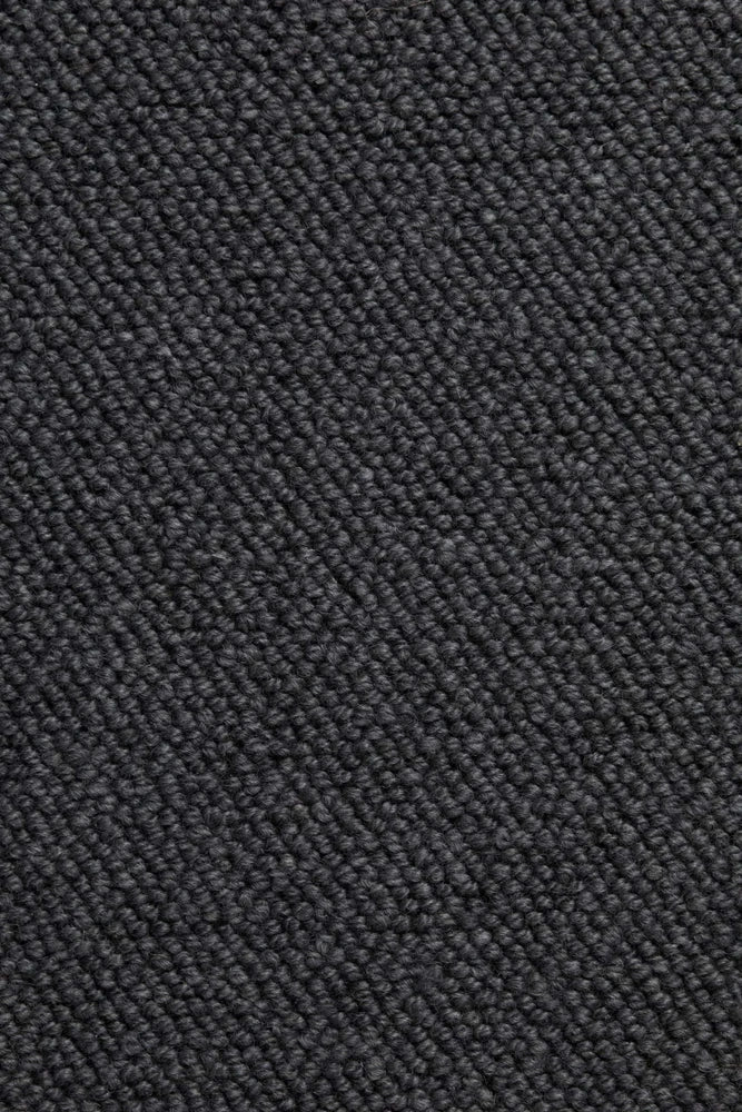 Degraves wool loop carpet, a deep near-black charcoal with dramatic tonal weight and crisp architectural loop definition, from the Kawana Flooring Victoria Carpets Urban Style collection