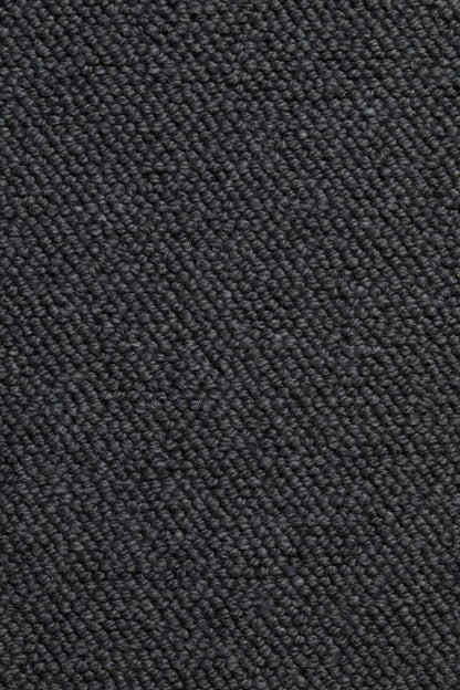 Degraves wool loop carpet, a deep near-black charcoal with dramatic tonal weight and crisp architectural loop definition, from the Kawana Flooring Victoria Carpets Urban Style collection