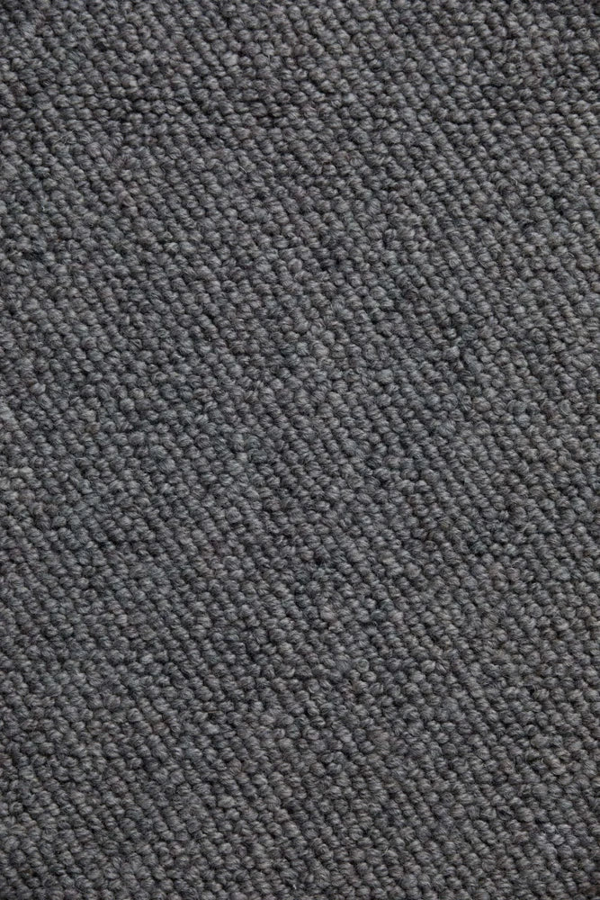 Gridlock wool loop carpet, a deeper architectural grey-charcoal with confident tonal weight and disciplined loop construction, from the Kawana Flooring Victoria Carpets Urban Style collection