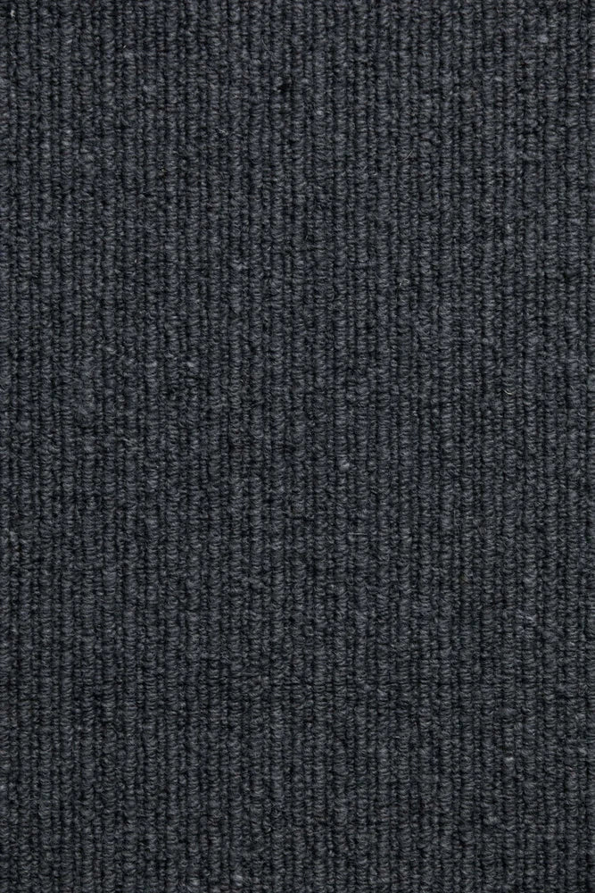 Dark Alleyway wool sisal carpet, a deep moody charcoal with dramatic atmospheric depth and richly textured natural weave, from the Kawana Flooring Victoria Carpets Urban Weave collection