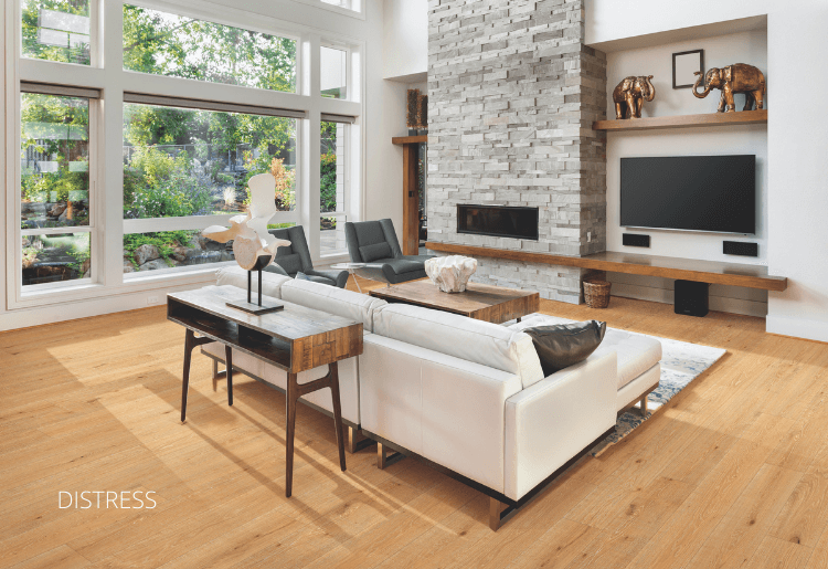 Genuine Oak Colour: Distressed timber flooring Sunshine Coast