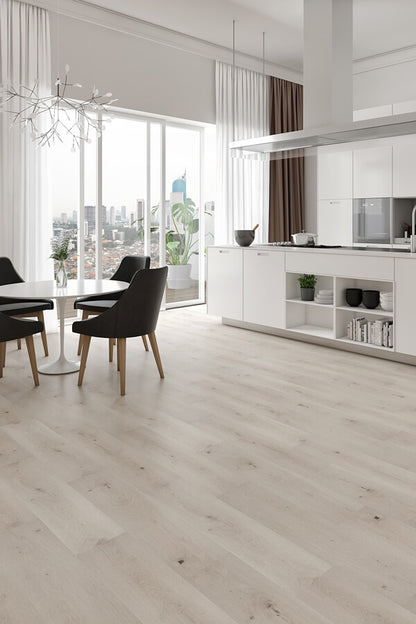 Resiplank Colour: Ibis White vinyl plank flooring Sunshine Coast